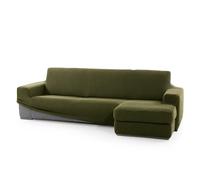 FAVERTI® Funda Super Elástica Chaise Longue Brazo Corto Derecho (Visto de Frente) | Modelo NOVELE | Cesped | Protector de Calidad de Tejido Jacquard Tacto algodón