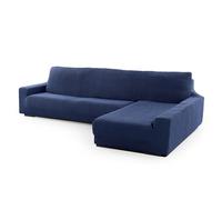 FAVERTI® Funda Super Elástica Chaise Longue Brazo Largo Derecho (Visto de Frente) | Modelo NOVELE | Marino | Protector de Calidad de Tejido Jacquard Tacto algodón
