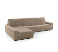 FAVERTI® Funda Super Elástica Chaise Longue Brazo Largo Izquierdo (Visto de Frente) | Modelo NOVELE | Lino | Protector de Calidad de Tejido Jacquard Tacto algodón