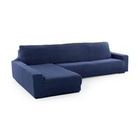 FAVERTI® Funda Super Elástica Chaise Longue Brazo Largo Izquierdo (Visto de Frente) | Modelo NOVELE | Marino | Protector de Calidad de Tejido Jacquard Tacto algodón