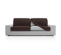 FAVERTI® Funda Super Elástica de cojín de sofá con Medidas Entre 50-85 cm por 100-140 cm y 10-20 cm de Alto | Modelo NOVELE | Funda de Asiento o Respaldo de sillón o sofá Marrón