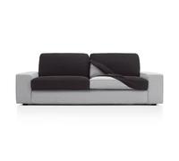 FAVERTI® Funda Super Elástica de cojín de sofá con Medidas Entre 85-125 cm por 45-70 cm y 10-20 cm de Alto | Modelo NOVELE | Funda de Asiento o Respaldo de sillón o sofá Negro