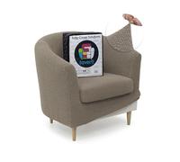 FAVERTI® Funda Super Elástica de Sillón Club con Funda de Asiento, Compatible con los sillones de IKEA TULLSTA y BAKLA | Modelo NOVELE | Lino | Tejido Jacquard de Calidad Tacto Algodón