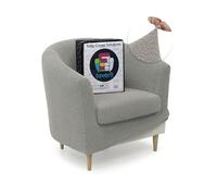 FAVERTI® Funda Super Elástica de Sillón Club con Funda de Asiento, Compatible con los sillones de IKEA TULLSTA y BAKLA | Modelo NOVELE | Gris Claro | Tejido Jacquard de Calidad Tacto Algodón