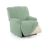 FAVERTI® Funda Super Elástica Sillón Relax Pies Juntos Reclinable de 70 a 90 cm | Modelo NOVELE | Turquesa | Protector sillón abatible de Calidad Tejido Jacquard Tacto algodón