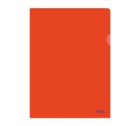 Favorit, Carpetas en L, 25 unidades, formato 22 x 30 cm con al menos un 30% de polietileno Bio Based, alto grosor de color rojo