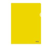 Favorit, Carpetas en L, 25 unidades, formato 22 x 30 cm con al menos un 30% de polietileno Bio Based, alto grosor de color amarillo