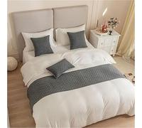 FAWFCJD Caminos De Cama Y Fundas De Cojín A Juego Ropa De Cama Toalla De Cama Caminos De Cama Reversibles De Jacquard Bufandas Colcha De Dormitorio Protección(Grey,30x50cm(Pillowcase))