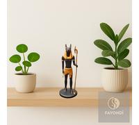 FAYONDI | Figura de Anu n resina 3D pintada a mano | Estatua egipcia decorativa | Tamaño 10-20 cm | Ideal para altar, colección, regalo o decoración temática | Detalles dorados y acabado artesanal