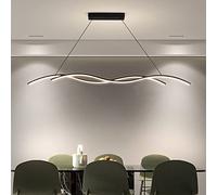 FAZRPIP Lámpara Colgante de Onda Moderna LED, lámparas lineales Minimalistas, Accesorio de iluminación de Montaje en Techo para Isla de Cocina, Comedor, Sala de Estar, lámpara Colgante Grande
