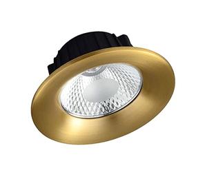 FAZRPIP Latón Led Downlight 5W / 7W / 9W / 12W Luz empotrada Ultrafina Deflector Recortar Panel Redondo Dorado Luz para baño Cocina Oficina Sala de conferencias 3000K / 4000K / 6000K