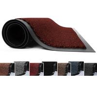 FB FunkyBuys Tapetes de puerta para interiores y exteriores, tapete de barrera lavable, resistente y antideslizante, rascador de zapatos, tapete súper absorbente para puerta delantera, color rojo, 50