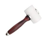Fbshicung Martillo de cuero para tallar, mazo de artesanía en cuero, cuero de vaca Sew Club, DIY talero, mazo de madera con mango de madera (cabezal en T)
