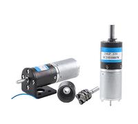 FCARUMIQP Motor DC 24gp-370 6V 12V 24V High Torque 25KG.cm eléctrico con Engranaje planetario: 6v 60rpm, Voltaje: Eje 4mm(Shaft 4mm,24v 375rpm)