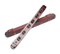 FCfpxwtz Soporte de Pared para Tacos de Billar, Estante for Tacos de Billar Madera Maciza montado en la Pared, 6 Ranuras, Color Rojo Vino, 2 uds., 39x4x3cm