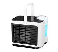 FCfpxwtz Ventilador de escritorio portátil, Ventilador de Aire Acondicionado, 7 Aspas, 3 Velocidades, Ionizador, Humidificador, USB