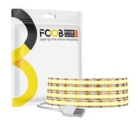 FCOB COB USB Tira LED Regulable Blanco Frío 6000K 2M 320LEDs/M DC5V CRI90+ | 8mm Ancho Flexible de Alta Densidad Tira de Luz LED Brillo Uniforme para Cocina Hogar Decoración DIY(Sin Dimmer)