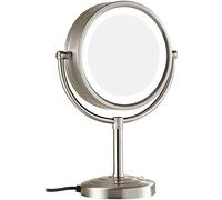 Fcs bathroom - espejo de aumento con luz led 10x, espejo de maquillaje