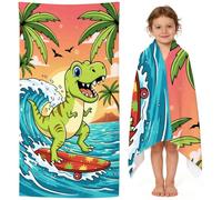 FCXVXCL Dinosaur Toalla de Playa de Microfibra para Niños Toallas Piscina Secado Rápido Ultra Absorbente Manta de Playa sin Arena Piscina Viajes Toalla de Ducha 150x70cm