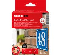 fischer - 2x Cinta de montaje adhesiva de doble cara y fuerte transparente, fácil de aplicar gracias a su revestimiento especial, fija sin taladrar espejos, cuadros, pinchos para palomas, etc (2x3 m)