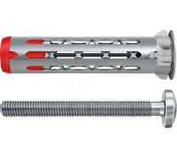 fischer Tacos DuoHM 6 x 55 S TX para cavidades con tornillo métrico panhead y accionamiento TX para fijar soportes de TV, lámparas, estantes de pared, etc., en materiales de construcción de paneles,