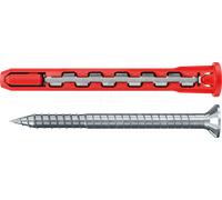 fischer HybridPower 10 x 90 T, tacos para máxima capacidad de carga y seguridad, fácil montaje sin herramientas de montaje, universal para materiales perforados y sólidos, mampostería, hormigón