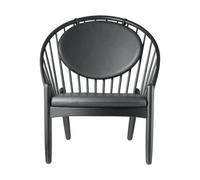 FDB Møbler Silla J166 Jørna Oak black painted-black leather
