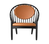 FDB Møbler Silla J166 Jørna Oak black painted-cognac leather