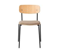 FDB Møbler Silla J182 Holmen Chapa de roble-patas negras-topo