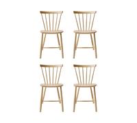 FDB Møbler Silla J46. Haya natural lacada. pack de 4