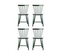FDB Møbler Silla J46. Haya pintada bottle green. pack de 4