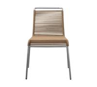 FDB Møbler Silla M20 Teglgård Cord Chair Brown mixed-stainless steel