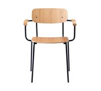 FDB Møbler Sillón J183 Holmen con reposabrazos Chapa de roble-patas negras