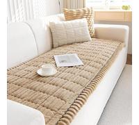 FDDYA Funda de sofá Antideslizante de 3 plazas, Funda seccional Protectora for Muebles, Funda Gruesa y Suave for sofá, Protector de Cojines.(Coffee,90X240cm)