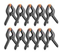 Fdit 10 Abrazaderas de Resorte de Plástico Tipo A de 3,6 Pulgadas, Clips de Carpintería Resistentes, Agarre Antideslizante con Estriado para Sujeción de Módulos de Madera DIY