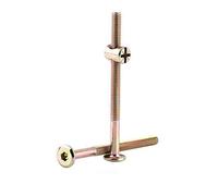 Fdit 10 tornillos M6 de acero al carbono con hexágono interior para muebles, Belén con tuercas cilíndricas, tuerca de anclaje, elemento de conexión, multiusos, paquete Socialme-EU (90 mm)