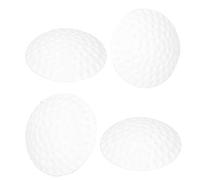 Fdit 10 Uds. Tope de Manija de Puerta Parachoques de Pared de Silicona Protector Anticolisión para Uso Doméstico Fácil Instalación Autoadhesivo 50x50mm (WHITE)