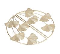 Fdit 2 Piezas de Decoración de Hojas de Ginkgo de Metal de Hierro Forjado para Colgar en la Pared, Estilo Nórdico, para Sala de Estar, sofá, Colgante de Hoja de Albaricoque,