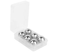 Fdit 6 Unids Acero Inoxidable Vodka Hielo Piedra de Hielo Whisky Vodka Piedras Bola Hielo Enfriador Piedra Cerveza Vino Enfriamiento