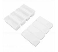 Fdit Bandeja Grande para Cubitos de Hielo con Tapa Antipolvo, Silicona de Grado Alimenticio para Paletas, Cócteles y Sopas, Molde Flexible para Botellas de Agua, Sopas y Salsas (WHITE)