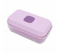 Fdit Bandeja para Hacer Cubitos de Hielo Tipo Prensa, Molde Apilable para Cubitos de Hielo para Congelador de Fácil Liberación con Cuchara para Almacenamiento en el Congelador de la (Púrpura)