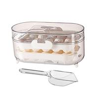 Fdit Bandeja para Moldear Bolas de Hielo de Silicona de Doble Capa con Diseño de Hebilla Antideslizante para Fiestas Máquina para Hacer Hielo de Gran Capacidad 25 X 12 X 12 Cm (color puro)