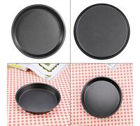 Fdit Bandeja para Pizza Antiadherente de Acero Al Carbono de 9 Pulgadas Plato para Pizza Antiadherente Bandeja para Hornear para Pastel de Pan con Resistencia a Altas