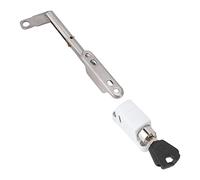 Fdit Barra de Seguridad para Ventana con Cerradura de Aleación de Zinc, | Varilla Tensora de Acero Inoxidable, Protección Antirrobo para Seguridad Infantil, Espacio de Ventilación de 15 Cm,