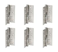 Fdit Bisagra a Tope con Cojinete Silencioso, Herrajes de Alta Durabilidad para Puertas, Gabinetes y Muebles, Juego de 6, 10 X 4,3 Cm