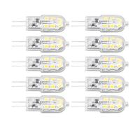 Fdit Bombilla LED G4 Regulable 12 V 30 000 Horas 12 Bombillas LED 300 Lúmenes Alto CRI 2700 K 6500 K con Carcasa Transparente para Iluminación de Paisaje Gabinete Camping (luz blanca)