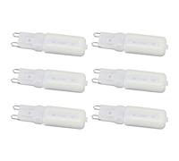 Fdit Bombilla LED G9 Regulable 7W 32LED, Luz de Protección Ocular Pequeña de 6 Piezas (Luz cálida 220V)