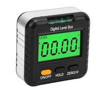 Fdit Caja de Nivel Digital Magnética con LCD Retroiluminado para Mediciones Precisas en Carpintería Automotriz 4x90° 1 Pieza