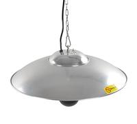 Fdit Calefactor Colgante con Control Remoto, Calefactor de Patio de Techo | Tubo de Calor de Fibra de Carbono, 2 Niveles de Potencia, 1010W, 2210W, Construcción de Aleación de Aluminio, Seguro para