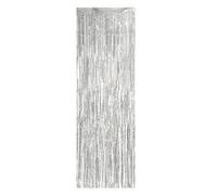 Fdit Cortina de Flecos Metálicos, Cortinas de Oropel Plateadas para Decoración de Escenario (SILVER)
